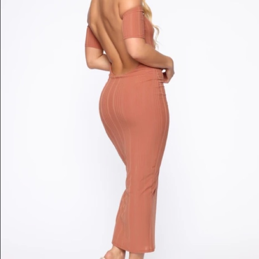 Fashion Nova Cherish Me Off Shoulder Maxi Dress
